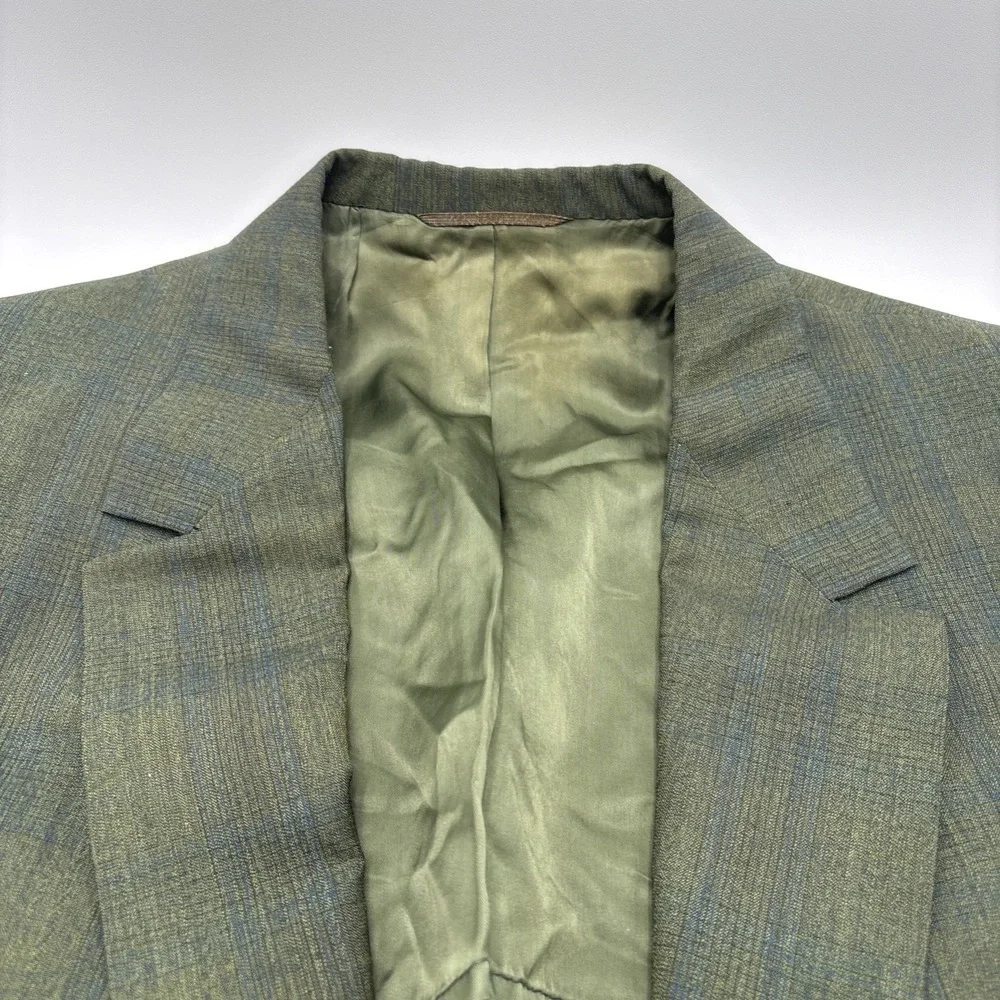VTG Kingsridge Custom Fabric Campbells Southern California Blazer Mens 42R Green